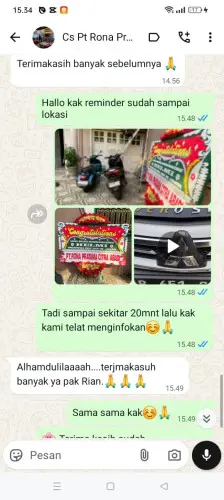 Testimonial Papan Bunga subang